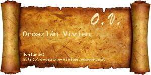 Oroszlán Vivien névjegykártya