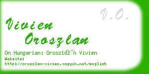 vivien oroszlan business card